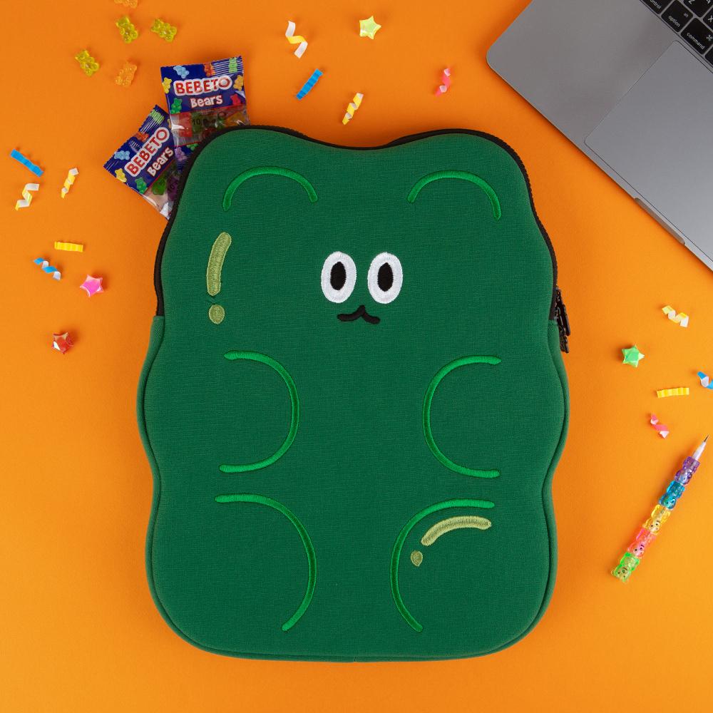 All New Frame Embroidered Jelly Bear Laptop Pouch (Ipad/11/13/15 Inch)