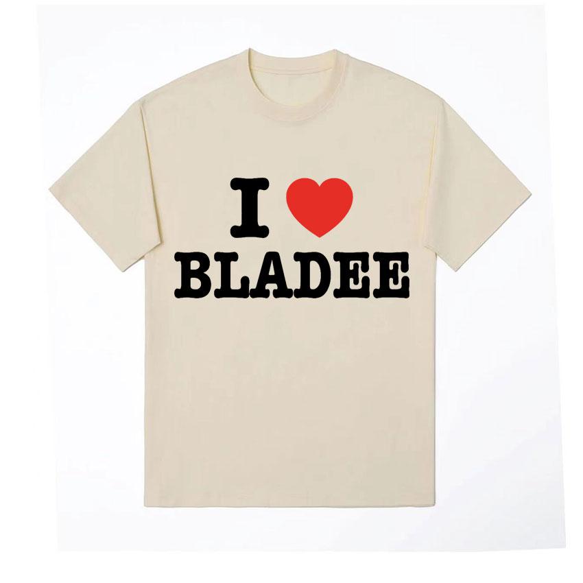 I Love Bladee Drain Gang Print T Shirts Summer Men Women Clothing  Fashion T-Shirt Casual Cozy Cotton Short Sleeve T-shirts Tops
