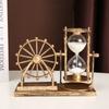Plastic Ferris Wheel Hourglass Rotating Ferris Wheel Ornament Creative Sand Clock Timer  Home