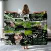 1PC Billie Eilish Custom Name Patterned Flannel Blanket Suitable For All Seasons for Home Decor Warmth and Comfort Gifts Holiday Present