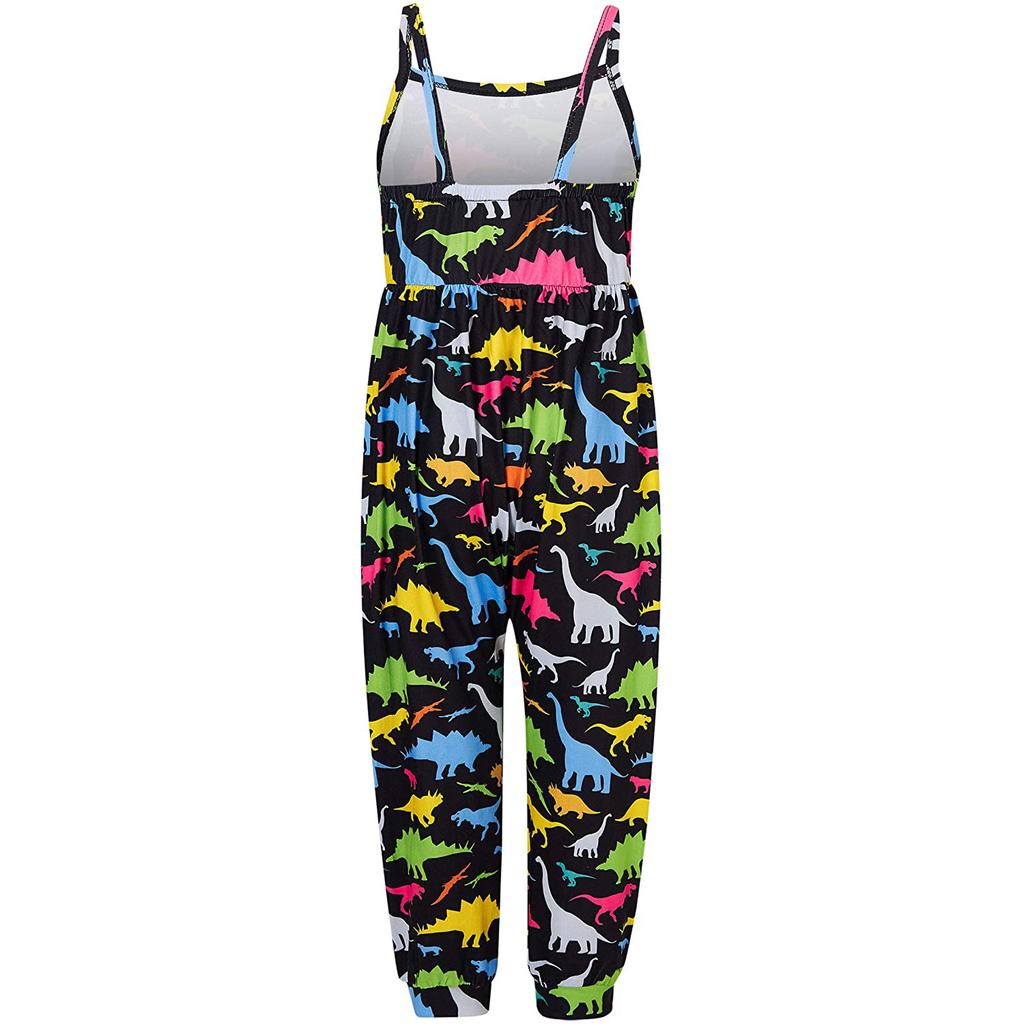 Toddler Girls Baby Kids Jumpsuit  Dinosaur Strap Romper Summer Outfits