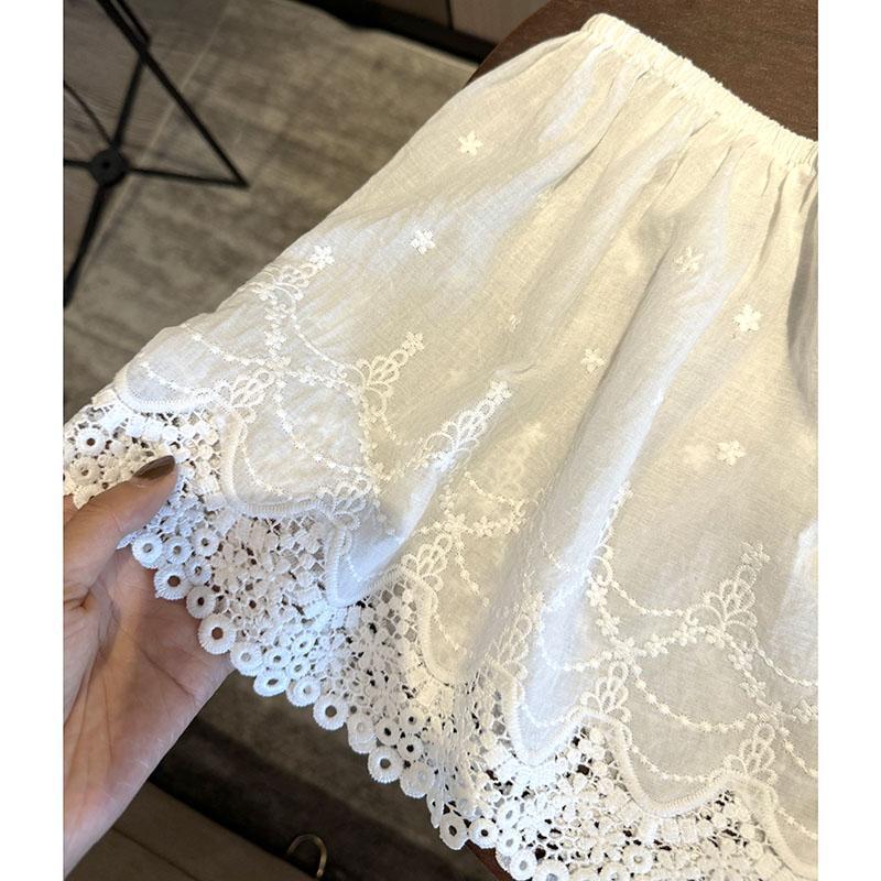 

Кружевная юбка-пеплум с высокой талией - Женская осенне-зимняя, скрывающая бедра, универсальный стиль M