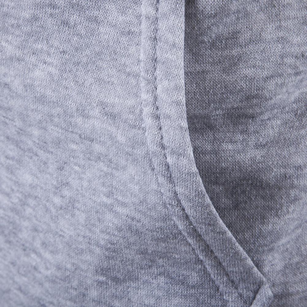 Men Vest Jacket Hooded Drawstring Sleeveless Zipper Placket Vest Coat Solid Color Pockets Zipper Placket Waistcoat