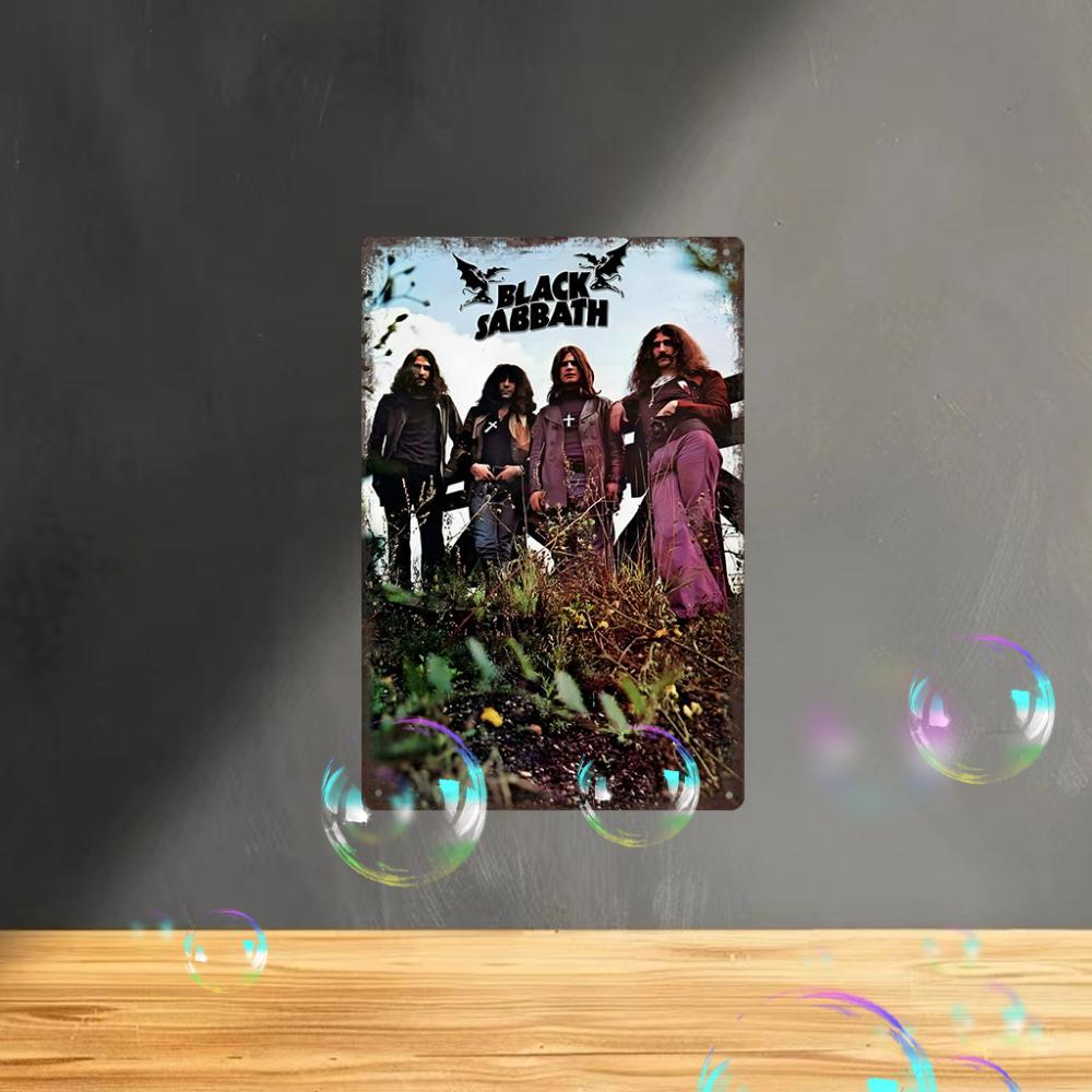 Vintage Black Sabbath Metal Sign - Retro Band Art Aluminum Tin Poster - Durable Decor for Pubs, Bars & Music Rooms