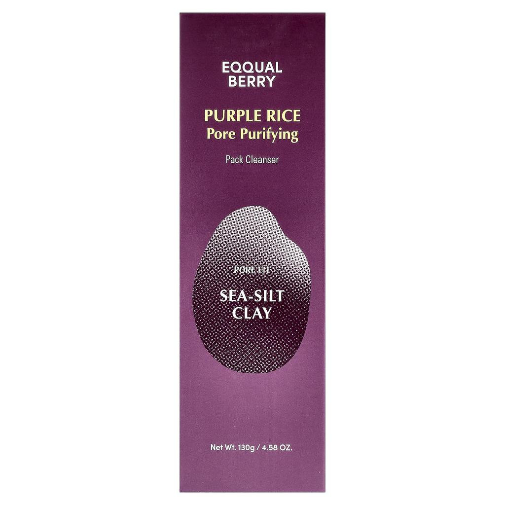 Eqqualberry Purple Rice Pore Purifying Pack Cleanser, 130g (4.58oz)