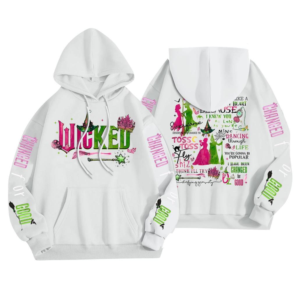 Women's Fashionable Casual Hooded Long Sleeved Printed Sweatshirt