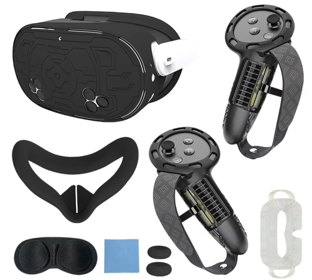 7-in-1 set silicone case protection FOR oculus meta quest 3S VR goggles full cover