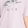 Nike Sportswear Boxy Large Logo Print Vintage American Crew Neck Short Sleeve T-Shirt Women Tops Pink Purple DQ3269-530