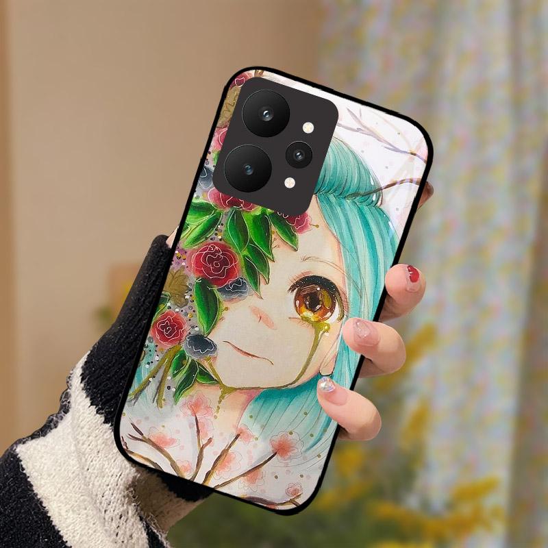 Luxus Gehärtetes Glas Hülle Für Realme 15 5G RMX5106 RMX5105 Handyhülle Vollständig Schützend Stoßfest Hülle Fundas Cartoon Capa