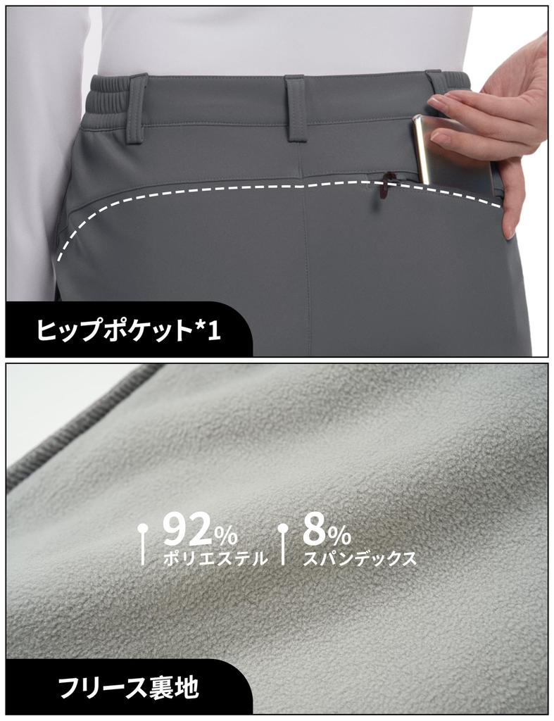 TACVASEN Winter Long Dark Cold Solid Plus Sizes Available Women's Pants, Gray, Trekking, Weather, Warm, Sports, Running, Fishing, Hiking, Jogging,