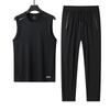 Large Size Ice Silk Vest Suit Men's Light And Breathable Sports Suit Men's Casual Ice-sense T-shirt Ice Silk Pants Men's Two-piece Set