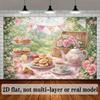 2D Afternoon Tea Party Backdrop Floral Teapot Photo Booth Background
