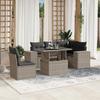 VidaXL Garden Lounge Set 6 Pcs with Light Grey Cushions Wicker 3269172