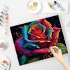 Frame Colorful Rose Diy Painting By Numbers Kits Flowers Picture Acrylic Paint By Numbers Starter Kit For Home Decors Art 40x50cm