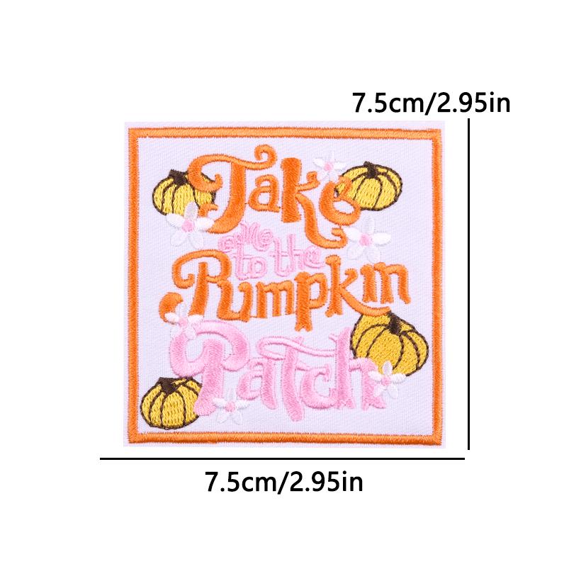 Hats Jeans Sew /Ironing Patch Square Cartoon Letter /Slogan Embroidered Diy Iron On Patches For Clothing Backpack Jackets Badges 