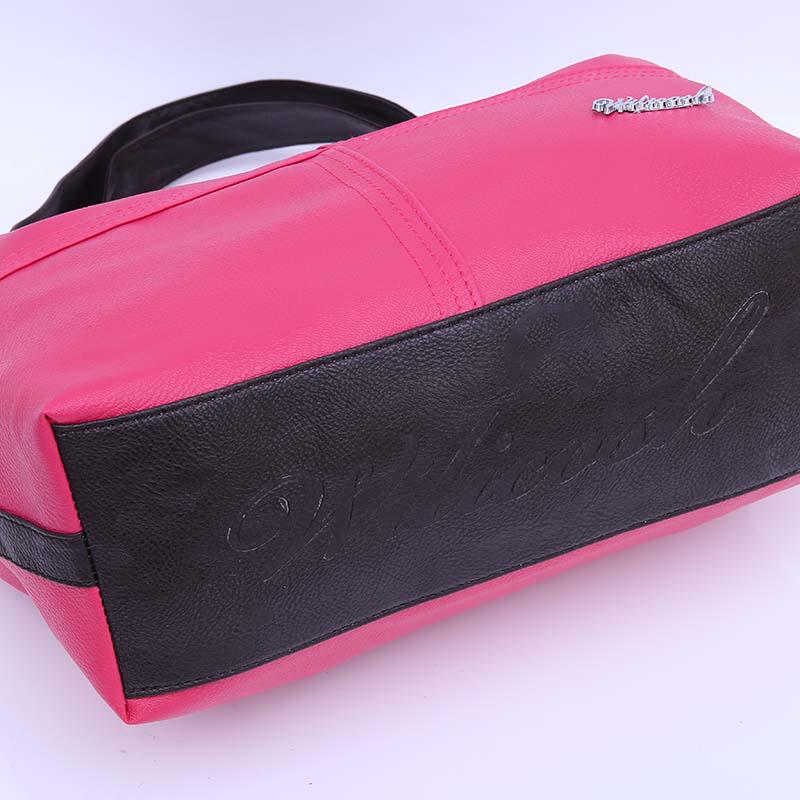 Women Handbag PU Leather Splice Grafting Vintage Beige Hobo Shoulder Bags MIT