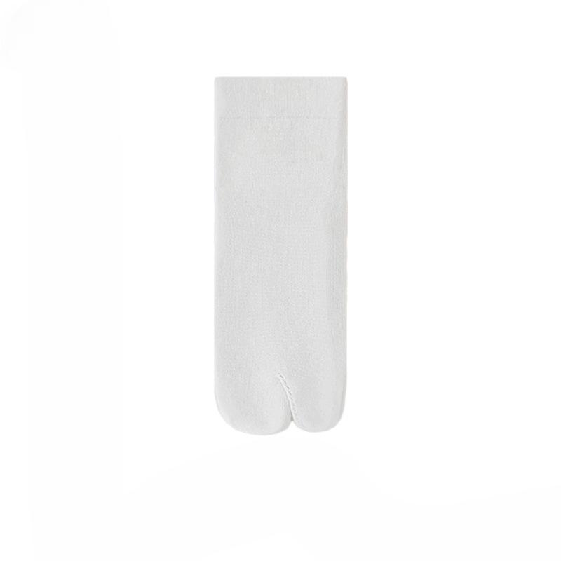 Female Spring and Autumn Thin Boneless Breathable Sweat Absorption In The Cylinder Two Finger Toe Socks