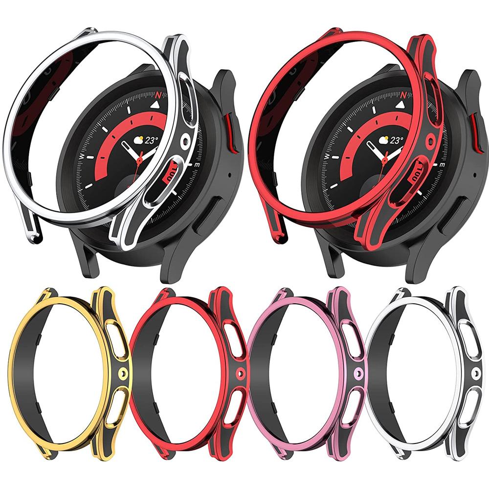 Cover for Samsung Galaxy Watch 5 Pro 45mm PC Protective Bumper Screen Protector for Galaxy Watch 4/5 40mm 44mm Protector Case