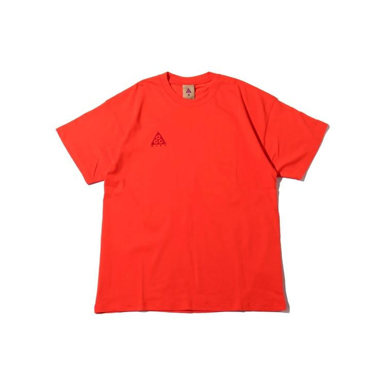 Nike ACG Small Logo Casual Short Sleeve Red Men s BQ7343-634 S
