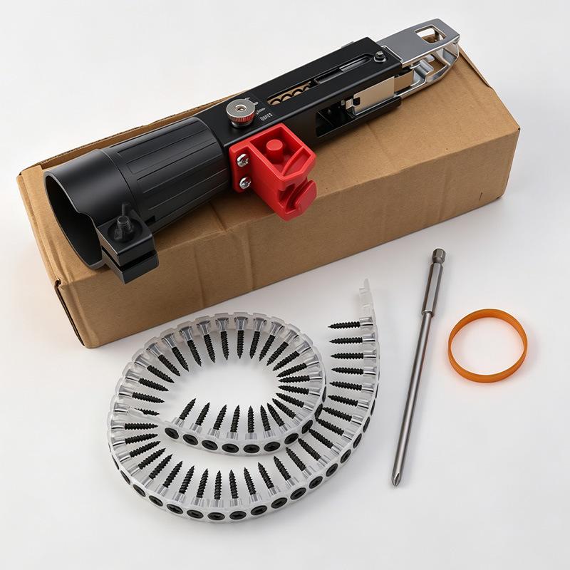 Pistola de Parafusar Automática com Cinta de Corrente: Chave de Fenda Elétrica para Marcenaria, Placa de Gesso e Parafusos Autoatarraxantes