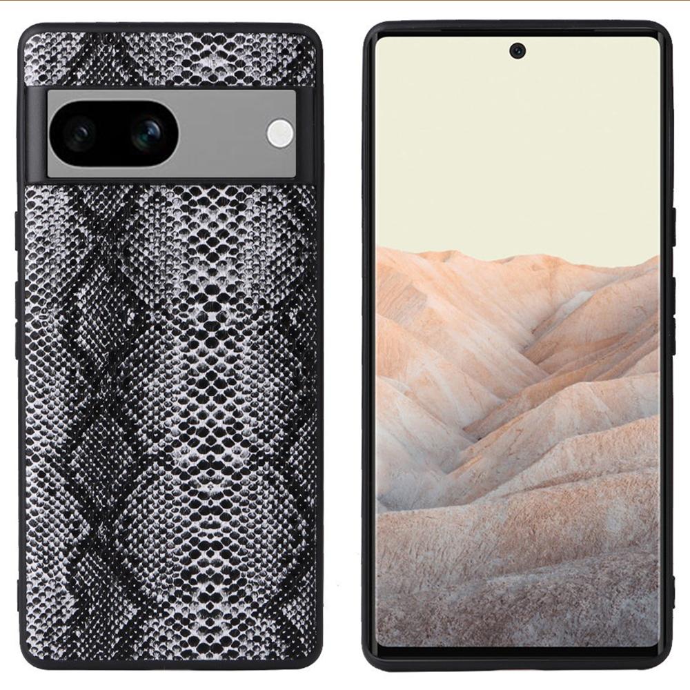 

For Google Pixel 7a PU Leather Coated PC+TPU Shockproof Cover Precise Cutouts Camera Protection Phone Case Snake Texture