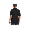 Under Armour Camo Letter Logo Solid Stripe Short Sleeve T-Shirt Men Tops Black 1376830-001