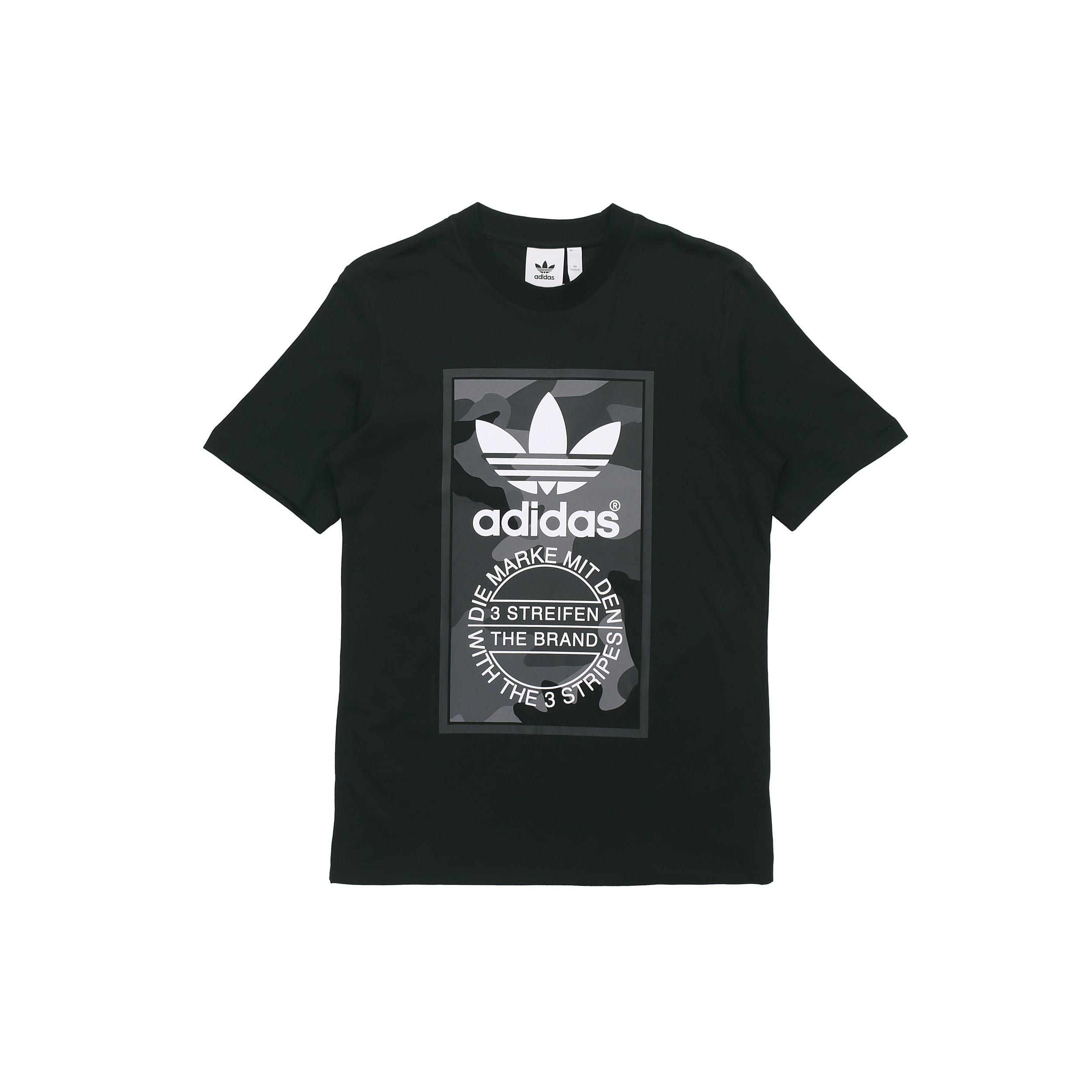 adidas originals Camouflage Printing Short Sleeve Black Men s ED6965 XS