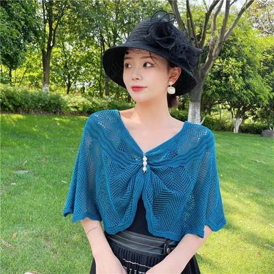 Knitted Shawl Lazy Pullover Scarf Spring And Summer Fashion Exterior With Sun Protection Air-Conditioned Room Shoulder Pads, Shoulder Pads, False