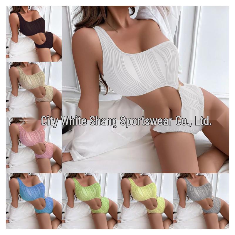 

2023 European & American Women s Sexy Backless One-Piece Swimsuit Medium чорний