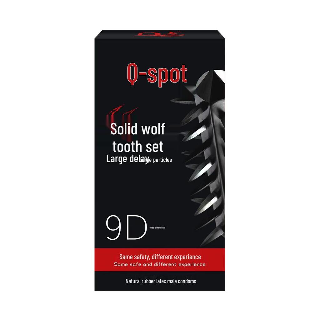 Q-point Hyaluronic Acid 001 Large Particle Delay Condoms - Long-lasting Contraceptives for Adults