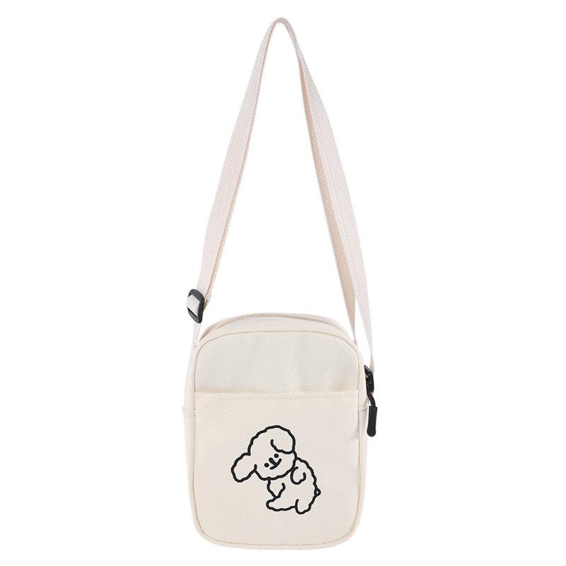 Fashionable Female Cute Crossbody Bag New Versatile Mobile Phone Canvas Bag