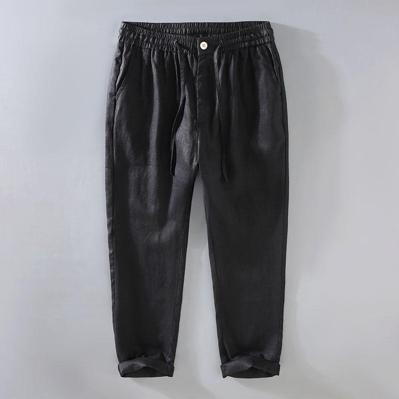 

Pure Linen Men s Stand Collar Long Sleeve Shirt - National Style, Versatile, Trendy, Loose Fit