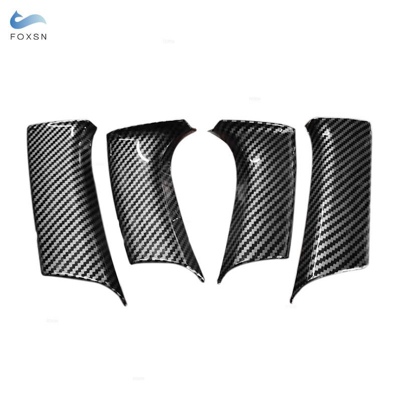 For Buick Regal 2009 - 2015 ABS Carbon Fiber Texture Interior Door Armrest Panel Handle Inner Grab Pull Cover Protective Trim