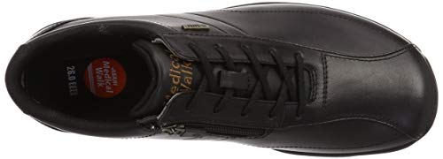 ASAHI Medical Walk MF Men's Leather Walking Shoes with Zipper, Black, Size 26 Cm, 4E
