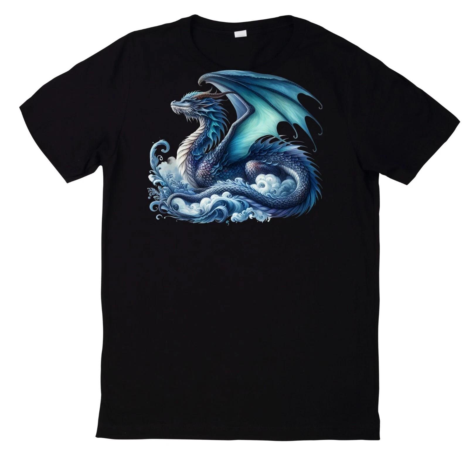 T-Shirt Fantasy Drachen Magischer Drache Motiv Baumwolle XS