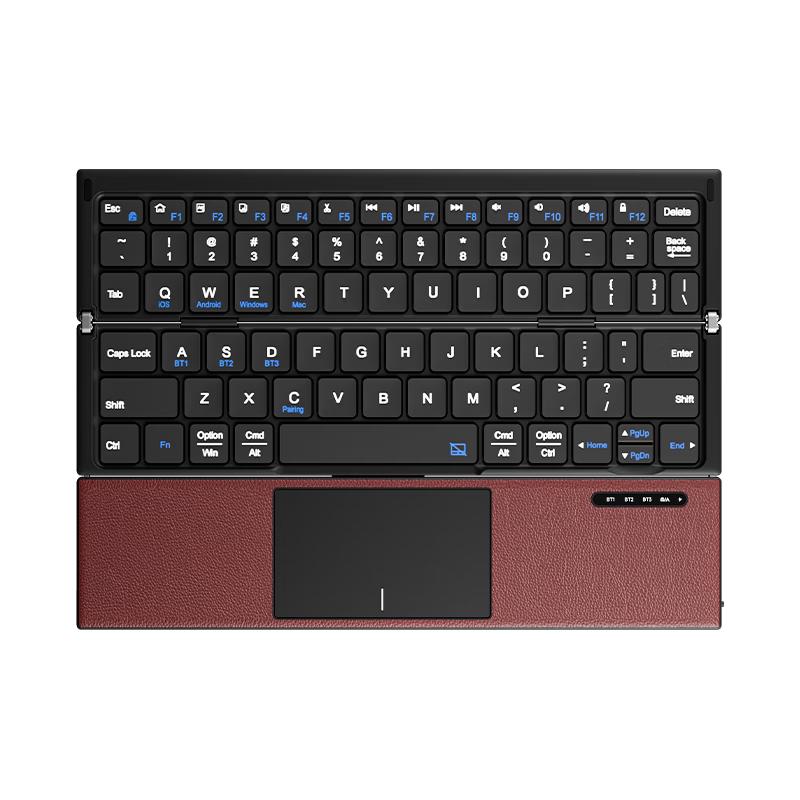 Портативная трехскладная Bluetooth-клавиатура