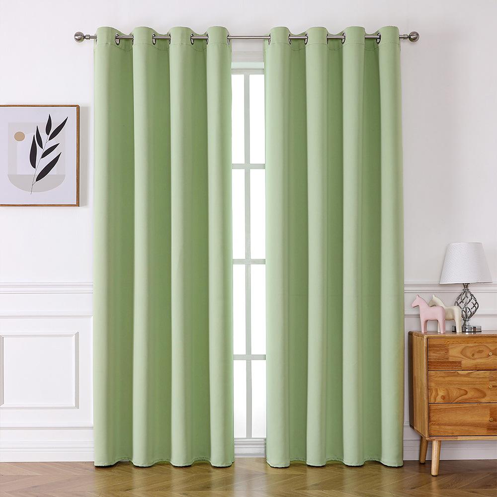 High-Precision Blackout Solid Color Curtain Cloth Window + Finished Fabric