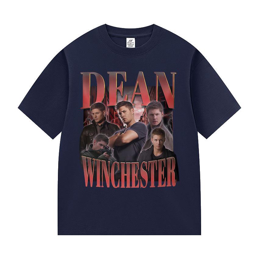 90s Dean Winchester Retro Graphic T Shirt Unisexs Classic Fashion Short Sleeve Tshirt High Quality Cotton Tops Tshirts Streetwear