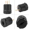 Black Locking Male Plug Polycarbonate Power Inlet Durable Generator Plug  Diesel Generators