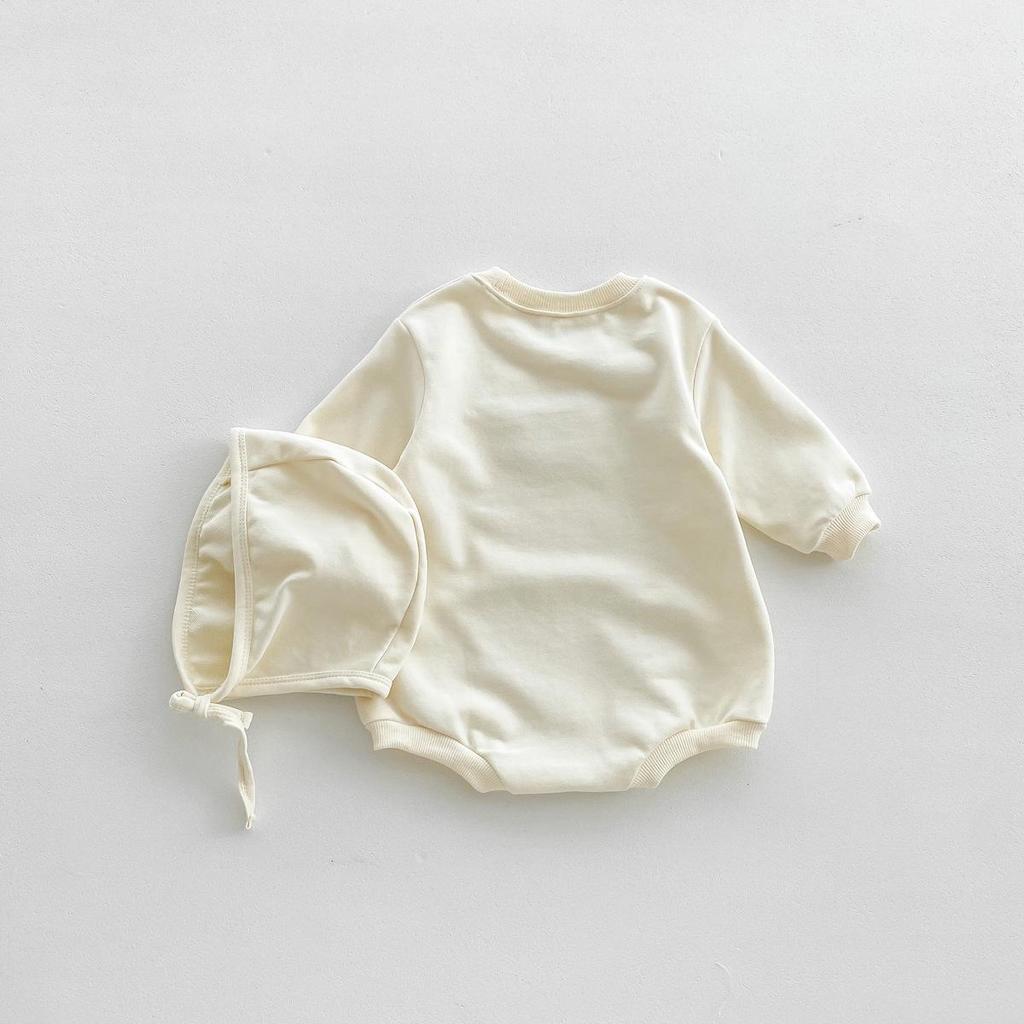 Korean Autumn Baby Romper: Cute Bear Pullover for Newborns, Boys & Girls - Ideal for Outdoor Play
