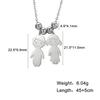 Lemegeton Collana con Ciondolo Personalizzato su Misura Nome di Famiglia Bambino Bambina Bambini per Donna Uomo Bambino Nome Data Inciso Gioielli Regalo