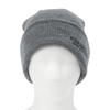 North Embroidered Barred Beanie Unisex Thermal Cold Protection Mixed Gray Free Size [The Face]