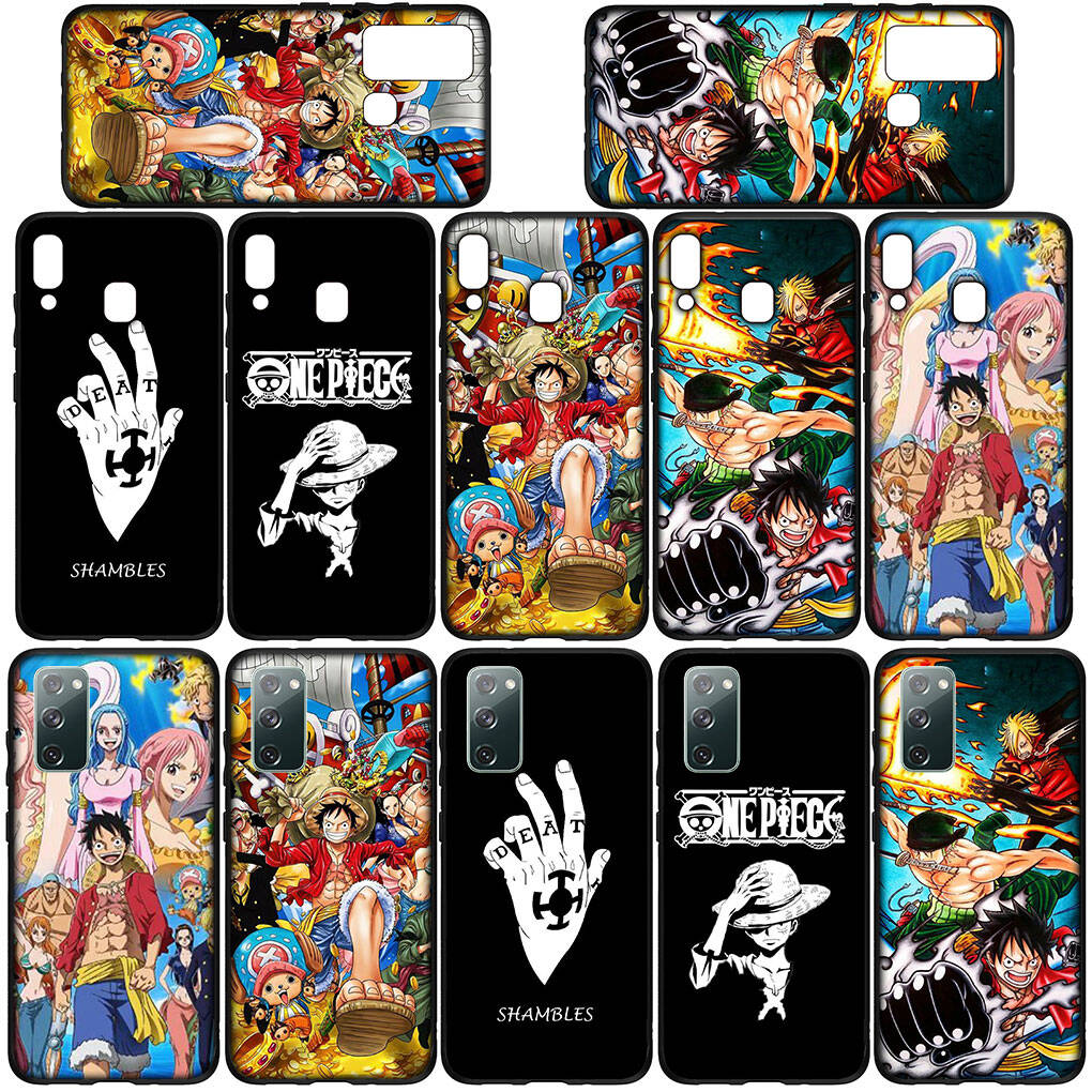 Phone Case for iPhone 17 15 16 Plus XR Redmi Note 14 12 11 13 Pro Max Huawei P30 P20 Lite OPPO A60 A40 A80 A18 A16 A54 Cartoon Luffy One Piece Cover
