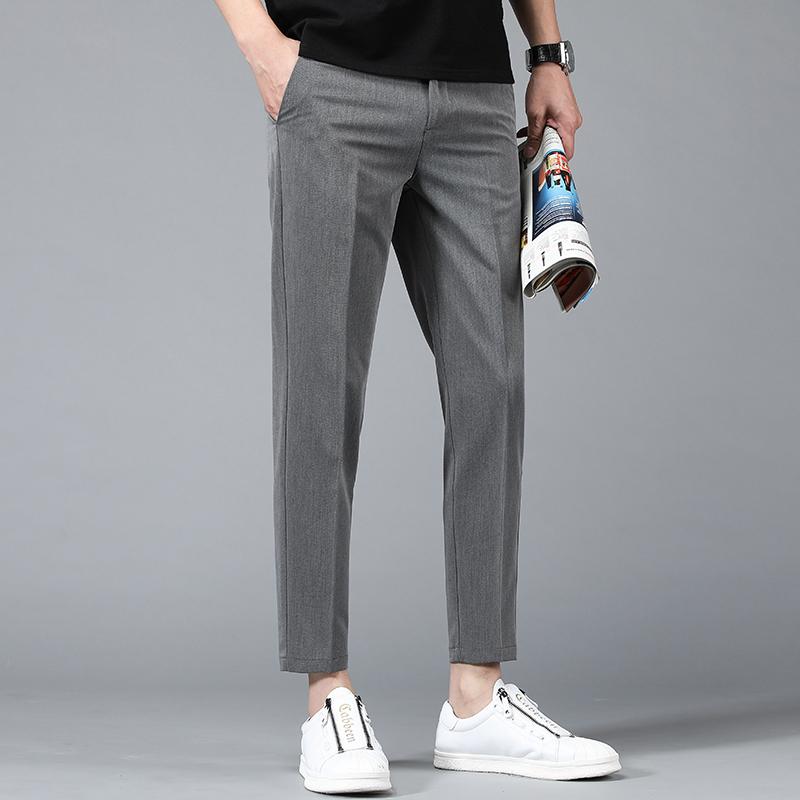 Men's Casual Thin Ankle Length Straight Pants
