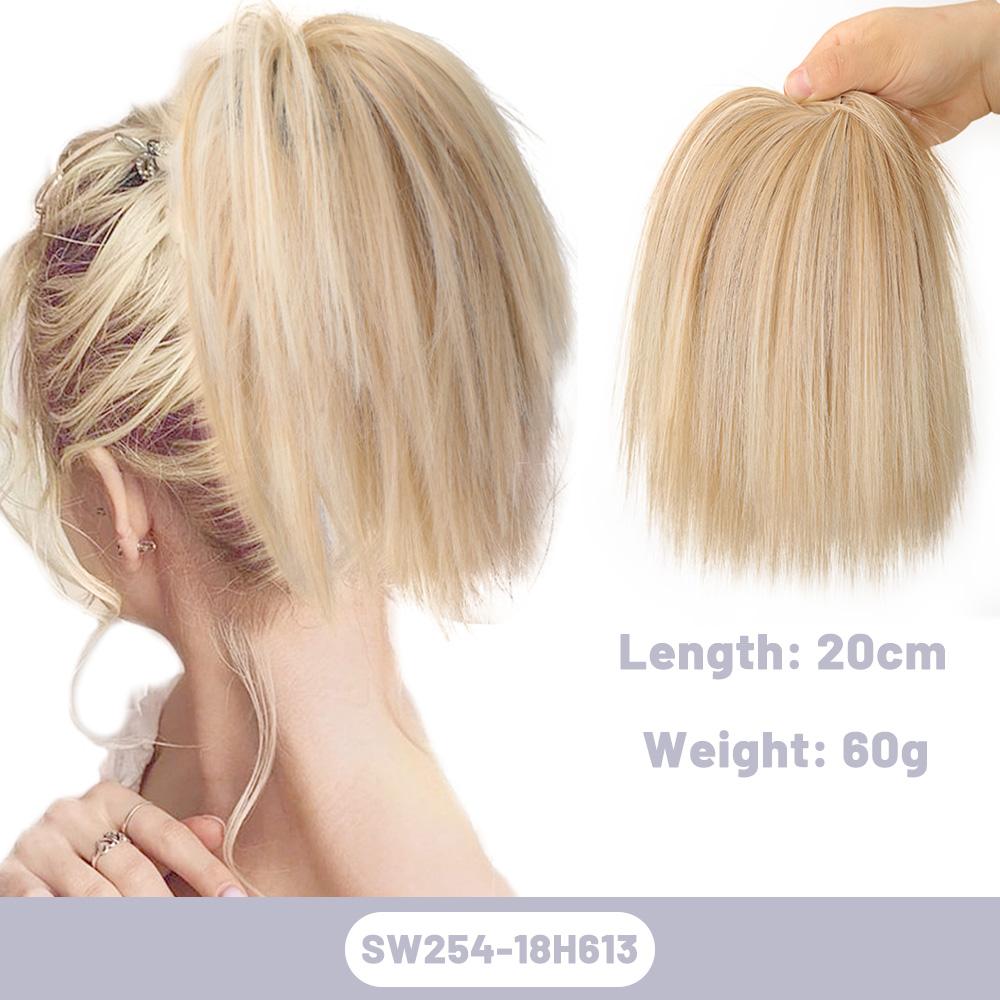 

Синтетическая грязная булочка, прямые резинки для волос, булочка, шиньон, эластичная грязная резинка для волос для наращивания хвоста для женщин