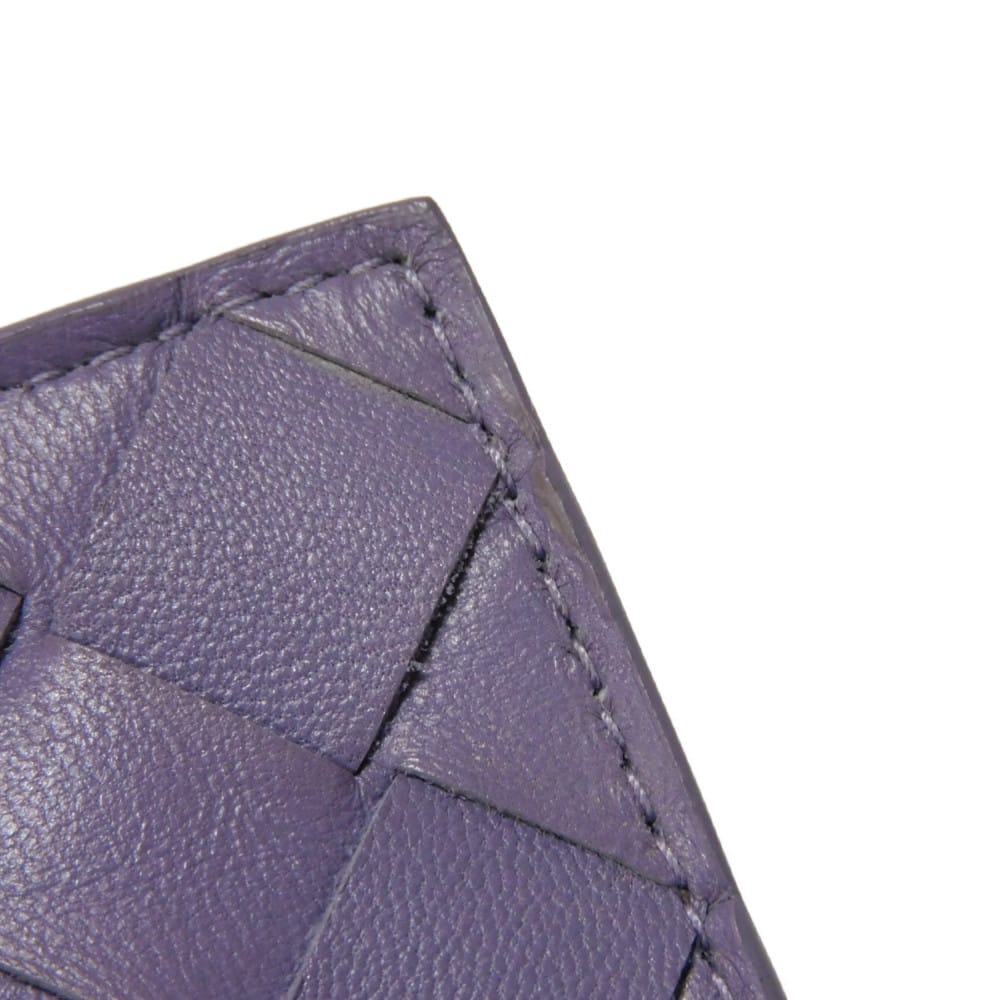 Used 11897 coin key holder 609315 7943 pastel purple RFID IC maxi intrecciato lavender unisex from Japan AUTHENTIC