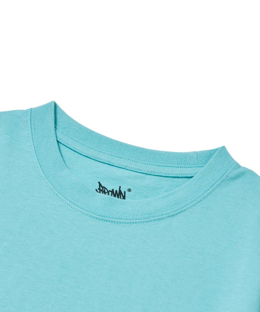 BROWNBREATH W Tag Crop Tee - Mint
