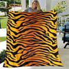 Tiger Print Pattern Beast Blanket,Flannel Blanket Throw Blanket,Child Warm Blanket for Home Living Room Bedroom Beds Sofa Picnic