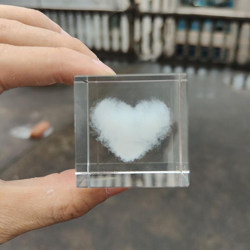 Crystal Transparent Glass Stone Carved Clouds Dandelion Rain Sun Love White Embryo Decoration. Best Choice for Gift Giving