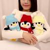 1 pz 25/35cm Pinguino Carino Con Cappello Sciarpa Peluche Bambola Morbido Animale di Peluche Cartone Animato Giocattoli Cuscino per Bambini Bambini Regalo di Natale Decorazione